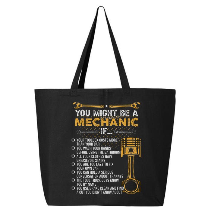 Funny Mechanic Gifts You Might Be A Mechanic If 25L Jumbo Tote