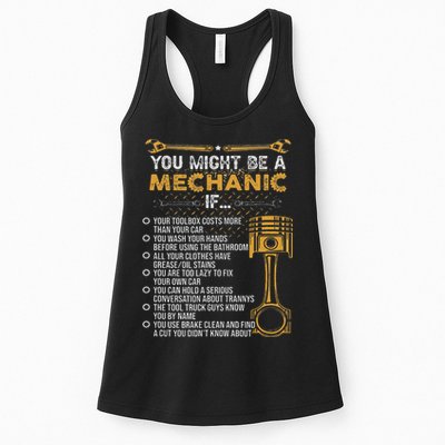 Funny Mechanic Gifts You Might Be A Mechanic If Womens Tank Top