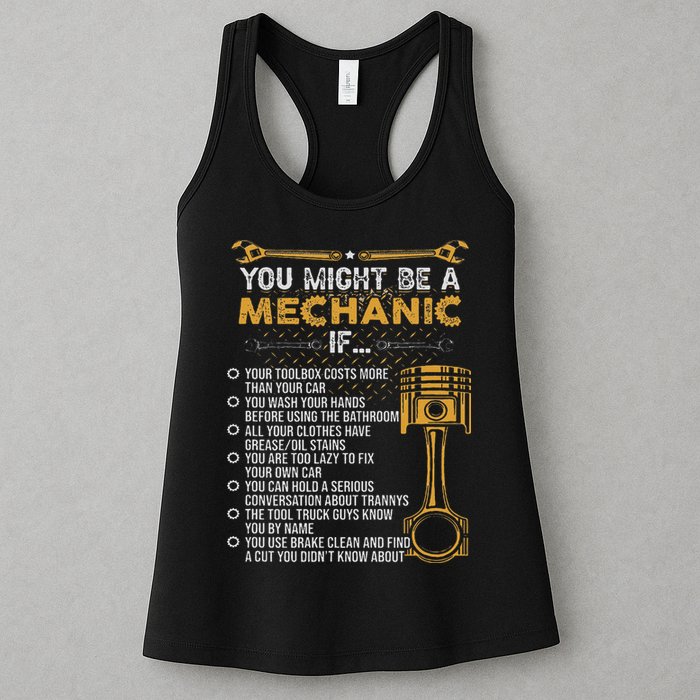 Funny Mechanic Gifts You Might Be A Mechanic If Womens Tank Top
