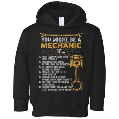 Funny Mechanic Gifts You Might Be A Mechanic If Toddler Hoodie