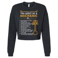Funny Mechanic Gifts You Might Be A Mechanic If Cropped Pullover Crew