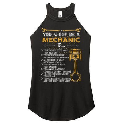 Funny Mechanic Gifts You Might Be A Mechanic If Women's Perfect Tri Rocker Tank