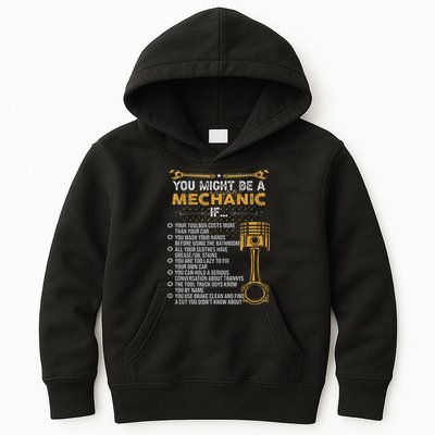 Funny Mechanic Gifts You Might Be A Mechanic If Kids Hoodie