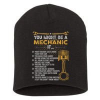 Funny Mechanic Gifts You Might Be A Mechanic If Short Acrylic Beanie
