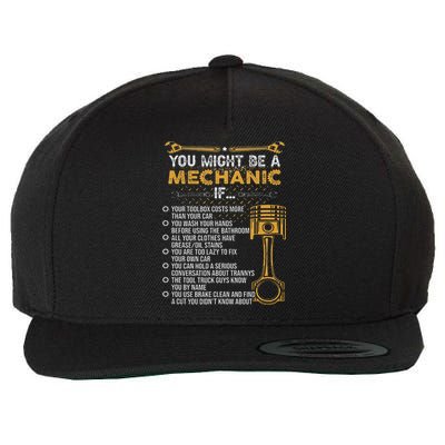 Funny Mechanic Gifts You Might Be A Mechanic If Wool Snapback Cap
