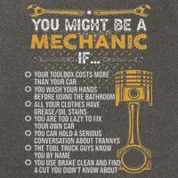 Funny Mechanic Gifts You Might Be A Mechanic If Cotton Canvas Backpack