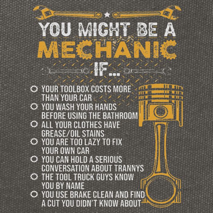 Funny Mechanic Gifts You Might Be A Mechanic If Cotton Canvas Backpack