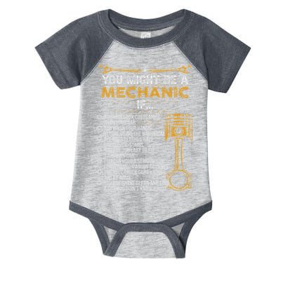 Funny Mechanic Gifts You Might Be A Mechanic If Infant Baby Jersey Bodysuit