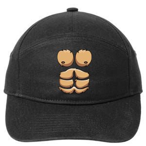 Funny Monkey Gorilla Chest Costume Halloween 7-Panel Snapback Hat