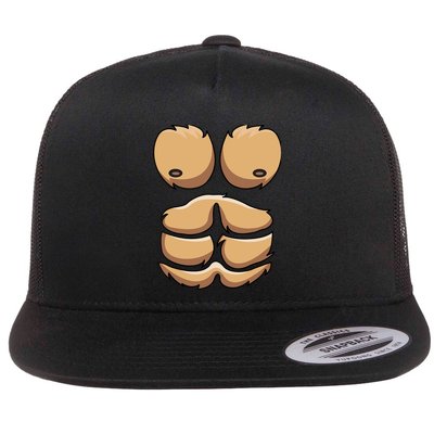 Funny Monkey Gorilla Chest Costume Halloween Flatbill Hat