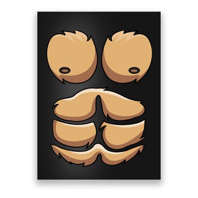 Funny Monkey Gorilla Chest Costume Halloween Poster