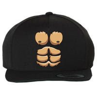 Funny Monkey Gorilla Chest Costume Halloween Wool Snapback Cap