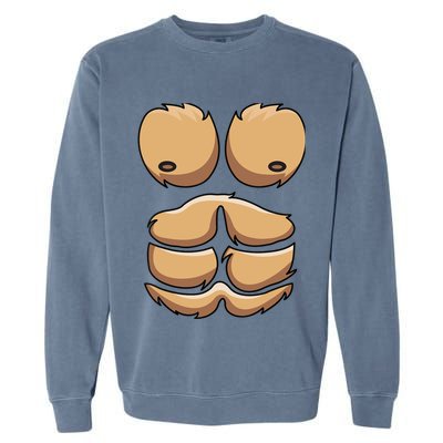 Funny Monkey Gorilla Chest Costume Halloween Garment-Dyed Sweatshirt