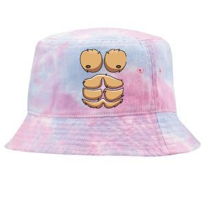 Funny Monkey Gorilla Chest Costume Halloween Tie-Dyed Bucket Hat