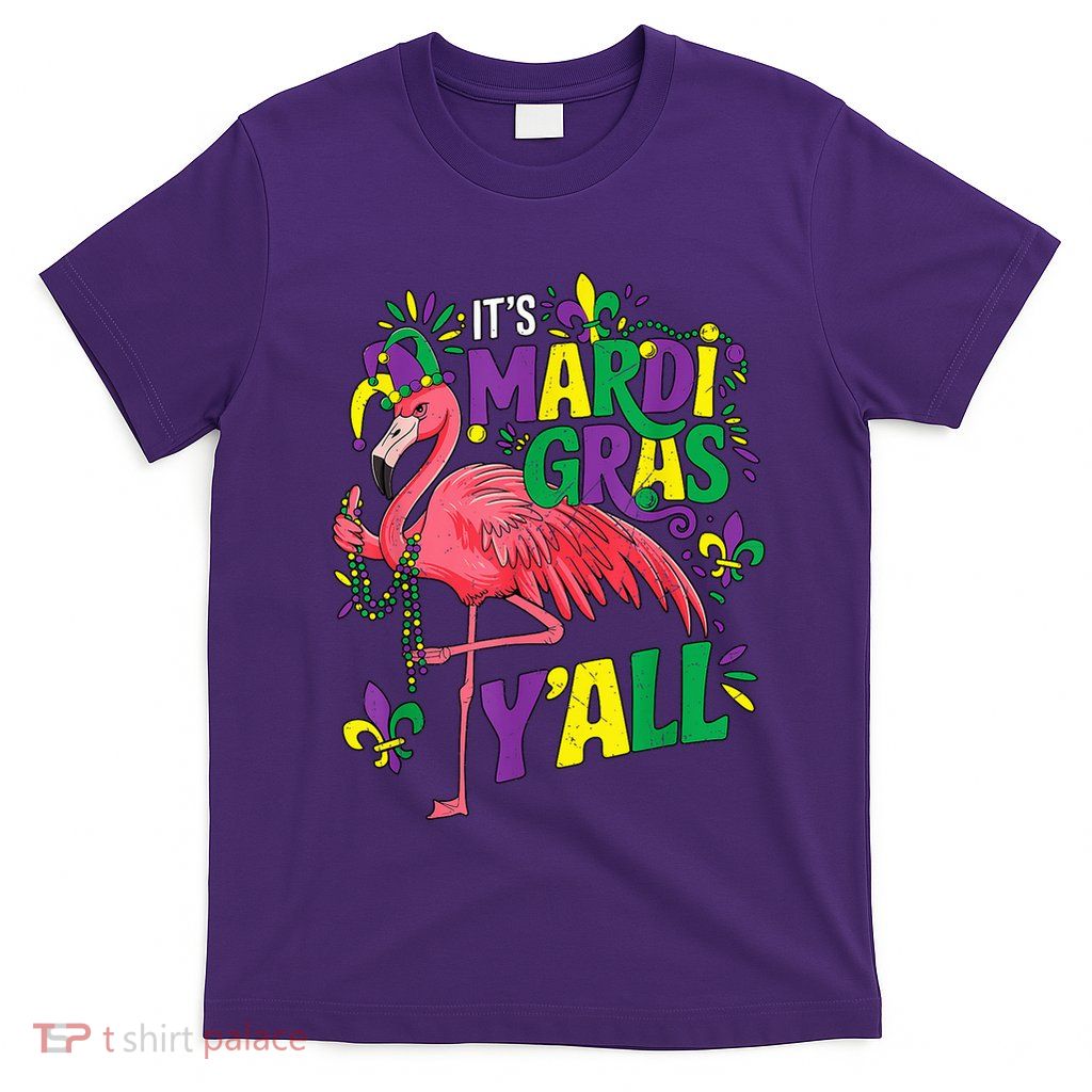 Flamingo Mardi Gras Carnival Party Outfit T-Shirt