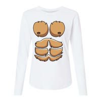 Funny Monkey Gorilla Chest Costume Halloween Womens Cotton Relaxed Long Sleeve T-Shirt