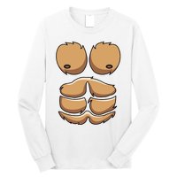 Funny Monkey Gorilla Chest Costume Halloween Long Sleeve Shirt