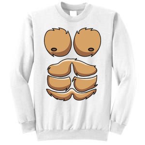 Funny Monkey Gorilla Chest Costume Halloween Sweatshirt