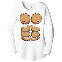 Funny Monkey Gorilla Chest Costume Halloween Women's Perfect Tri Tunic Long Sleeve Shirt