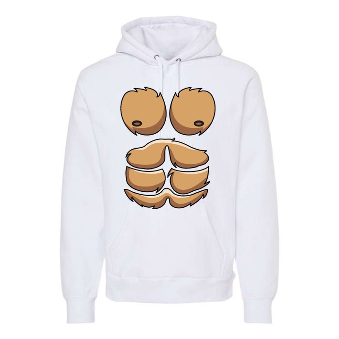 Funny Monkey Gorilla Chest Costume Halloween Premium Hoodie