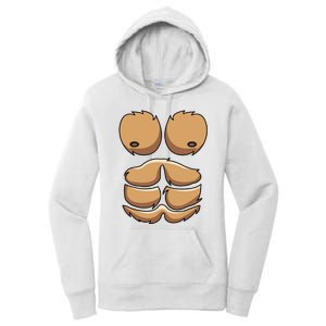 Funny Monkey Gorilla Chest Costume Halloween Women's Pullover Hoodie