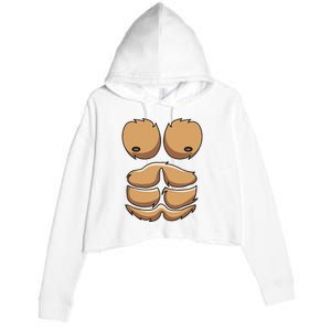 Funny Monkey Gorilla Chest Costume Halloween Crop Fleece Hoodie