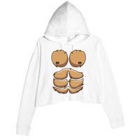 Funny Monkey Gorilla Chest Costume Halloween Crop Fleece Hoodie