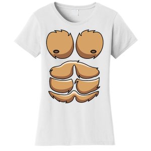 Funny Monkey Gorilla Chest Costume Halloween Women's T-Shirt