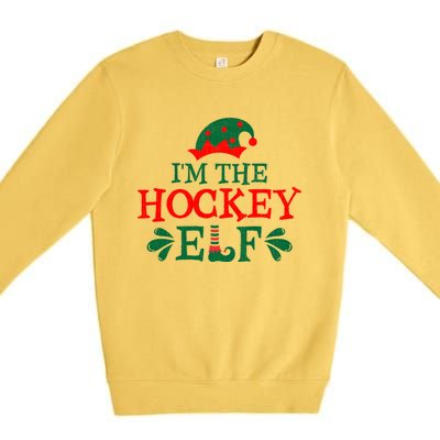 Family Matching Group Christmas Funny IM The Hockey Elf Gift Premium Crewneck Sweatshirt