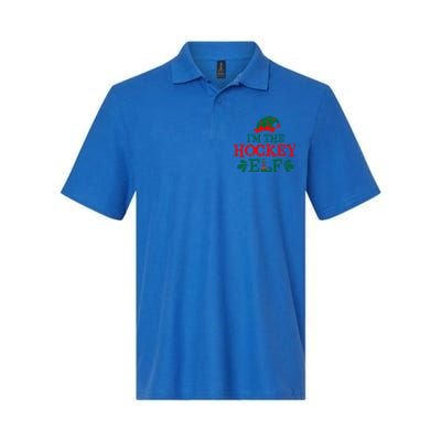 Family Matching Group Christmas Funny IM The Hockey Elf Gift Softstyle Adult Sport Polo