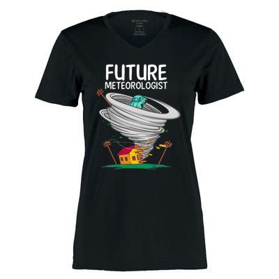 Future Meteorologist Gift Cool Meteorology Women's Momentum V-Neck T-Shirt