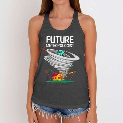 Future Meteorologist Gift Cool Meteorology Women's Knotted Racerback Tank