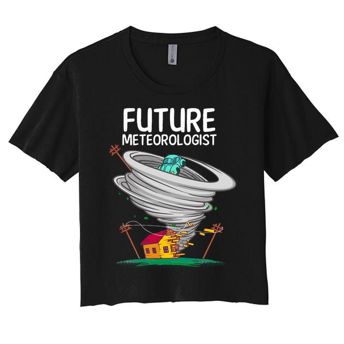 Future Meteorologist Gift Cool Meteorology Women's Crop Top Tee