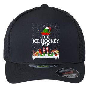 Family Matching Group Christmas The Ice Hockey Elf Gift Flexfit Unipanel Trucker Cap