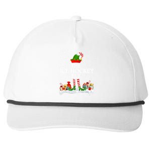 Family Matching Group Christmas The Ice Hockey Elf Gift Snapback Five-Panel Rope Hat