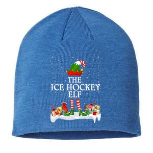 Family Matching Group Christmas The Ice Hockey Elf Gift Sustainable Beanie