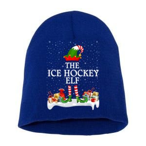 Family Matching Group Christmas The Ice Hockey Elf Gift Short Acrylic Beanie