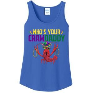 Funny Mardi Gras Whos Your Crawdaddy Crawfish Jester Beads Gift Ladies Essential Tank