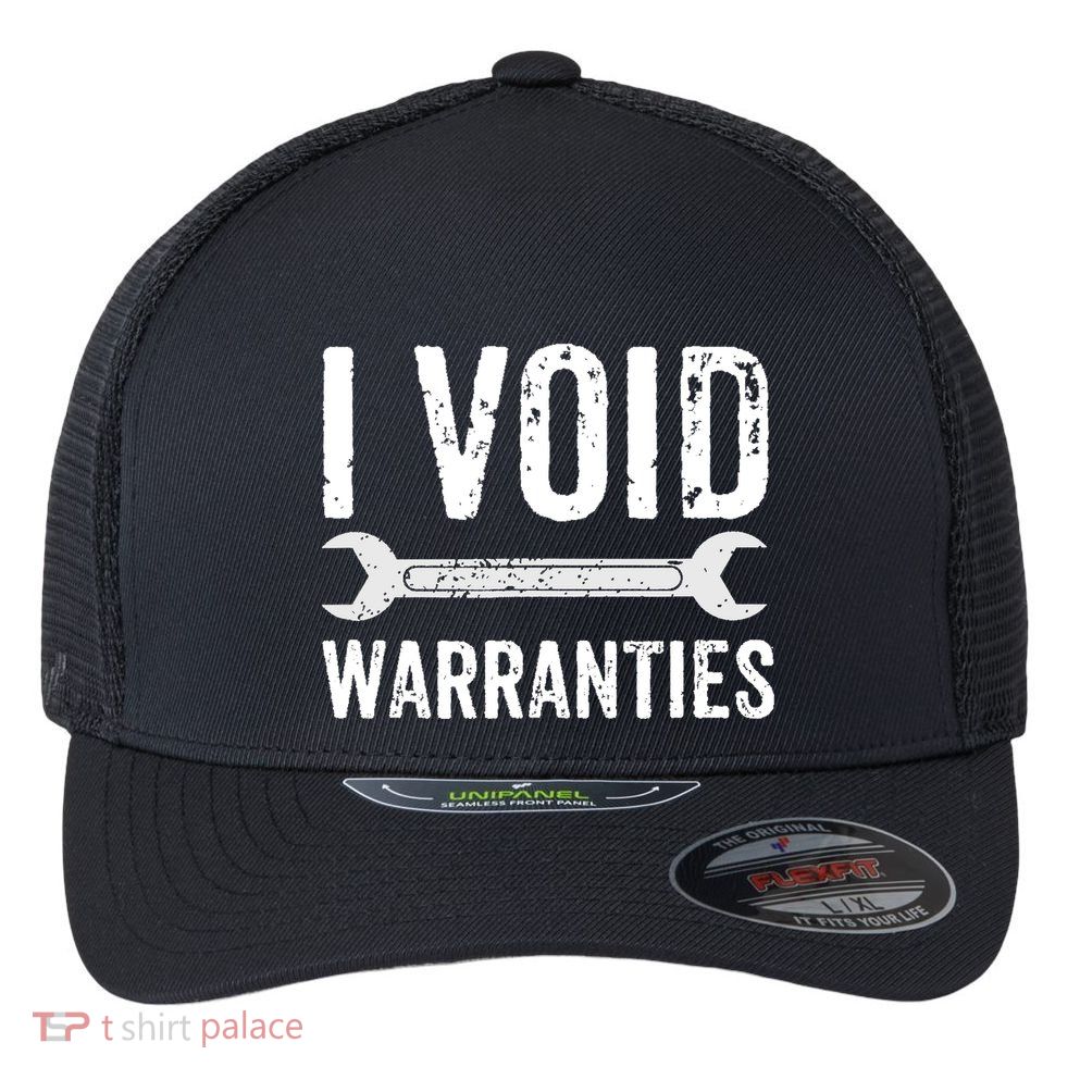 Funny Mechanic Gifts For Him I Void Warranties Flexfit Unipanel Trucker Cap