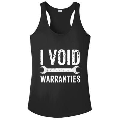 Funny Mechanic Gifts For Him I Void Warranties Ladies PosiCharge Competitor Racerback Tank