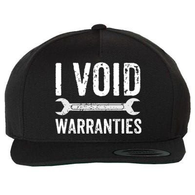 Funny Mechanic Gifts For Him I Void Warranties Wool Snapback Cap