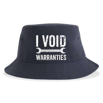 Funny Mechanic Gifts For Him I Void Warranties Sustainable Bucket Hat