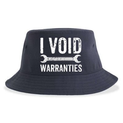 Funny Mechanic Gifts For Him I Void Warranties Sustainable Bucket Hat