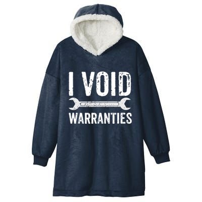 Funny Mechanic Gifts For Him I Void Warranties Hooded Wearable Blanket