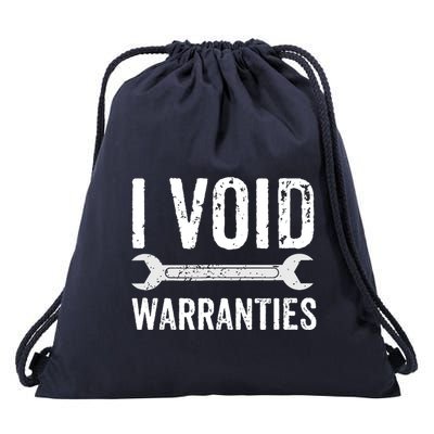 Funny Mechanic Gifts For Him I Void Warranties Drawstring Bag