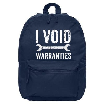 Funny Mechanic Gifts For Him I Void Warranties 16 in Basic Backpack