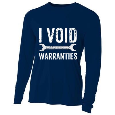 Funny Mechanic Gifts For Him I Void Warranties Cooling Performance Long Sleeve Crew