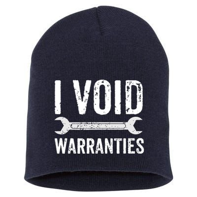 Funny Mechanic Gifts For Him I Void Warranties Short Acrylic Beanie