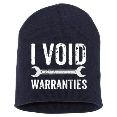 Funny Mechanic Gifts For Him I Void Warranties Short Acrylic Beanie