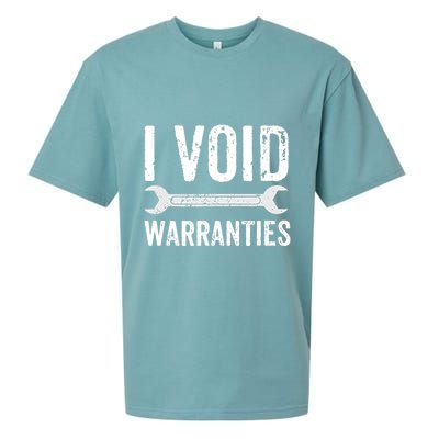 Funny Mechanic Gifts For Him I Void Warranties Sueded Cloud Jersey T-Shirt